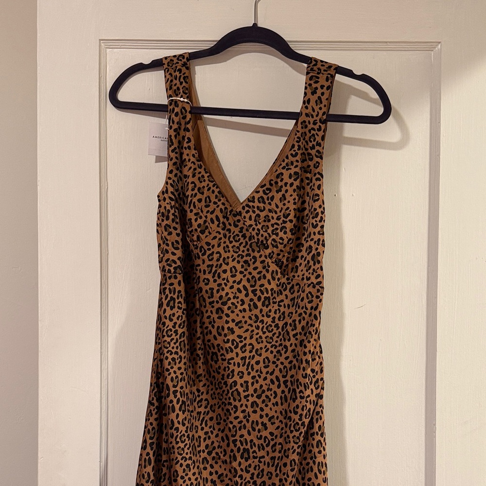 AE Leopard Midi Slip Dress